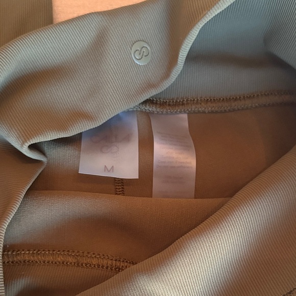 CALIA by Carrie Underwood Olive Ribbed Leggings Activewear - Picture 2 of 5